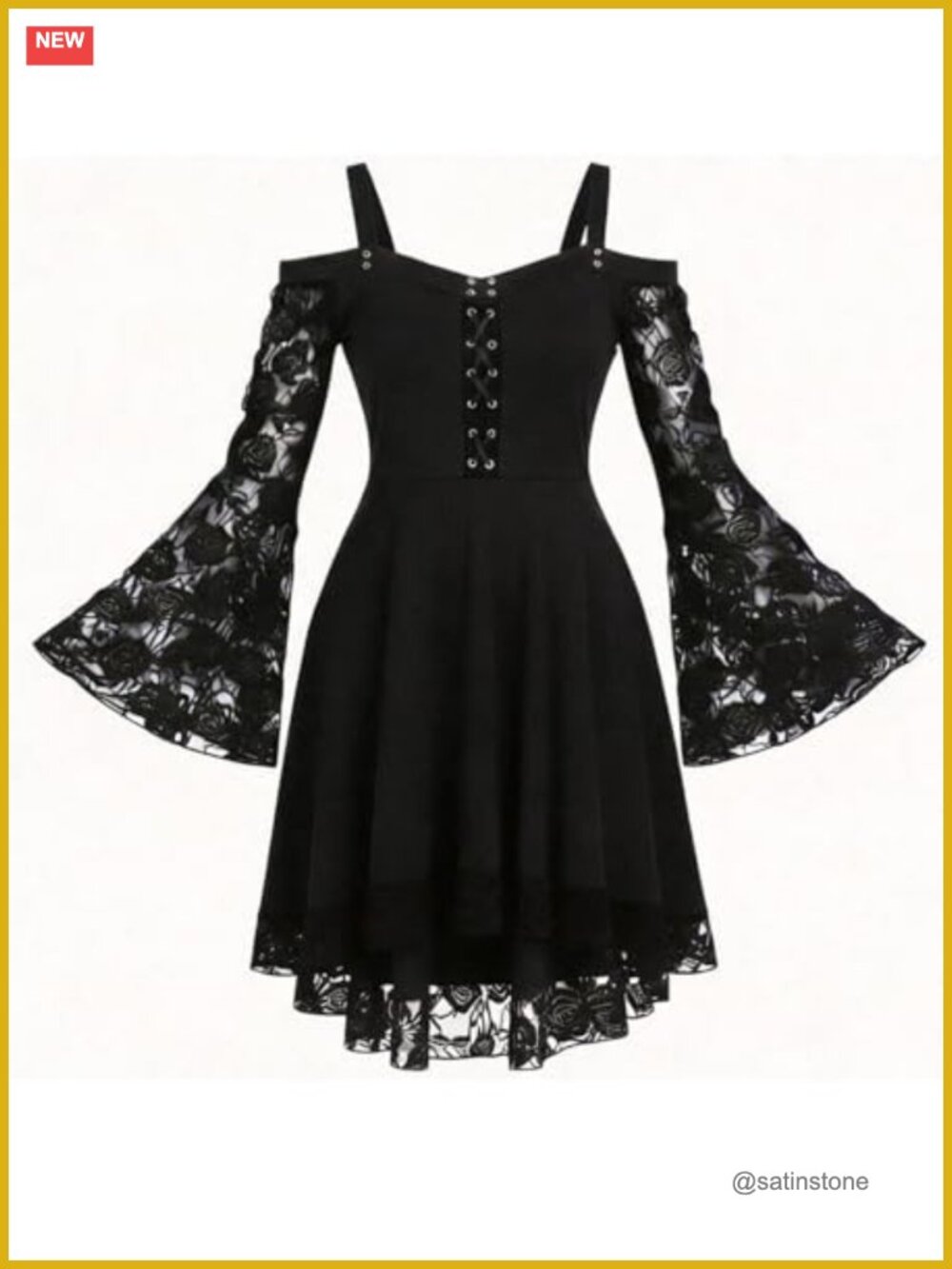 Gothic Steampunk Lace Off Shoulder Renaissance Dress Cosplay